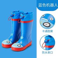 卡通膠鞋防水耐磨女款兒童雨鞋高筒旅游戶外彩虹女孩款嬰兒厚底
