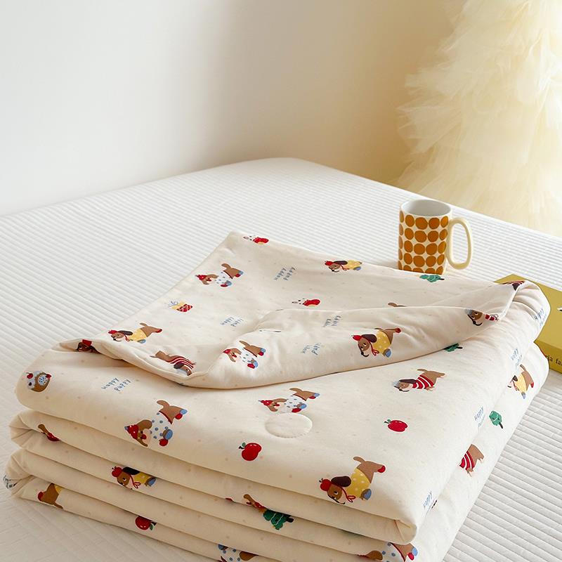 【富士店】新型a类针织棉卡通大豆夏季被空调被