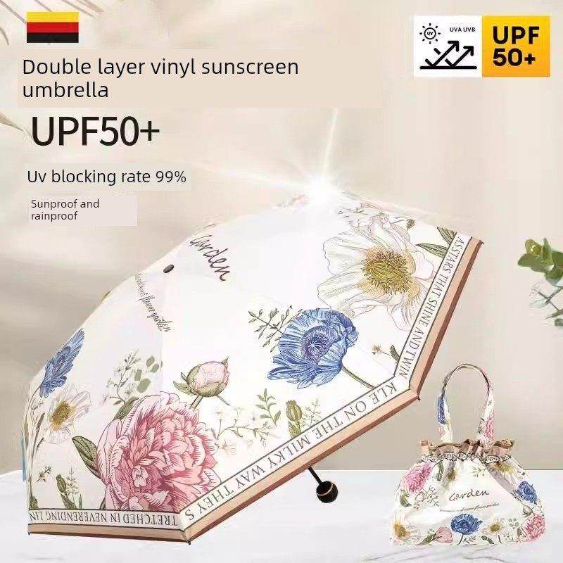 德国太阳伞防晒防紫外线迷你女小巧便携双层遮阳伞高颜值2025新款,居家日用,伞,淘宝优惠券,粉丝福利购,淘宝优惠卷