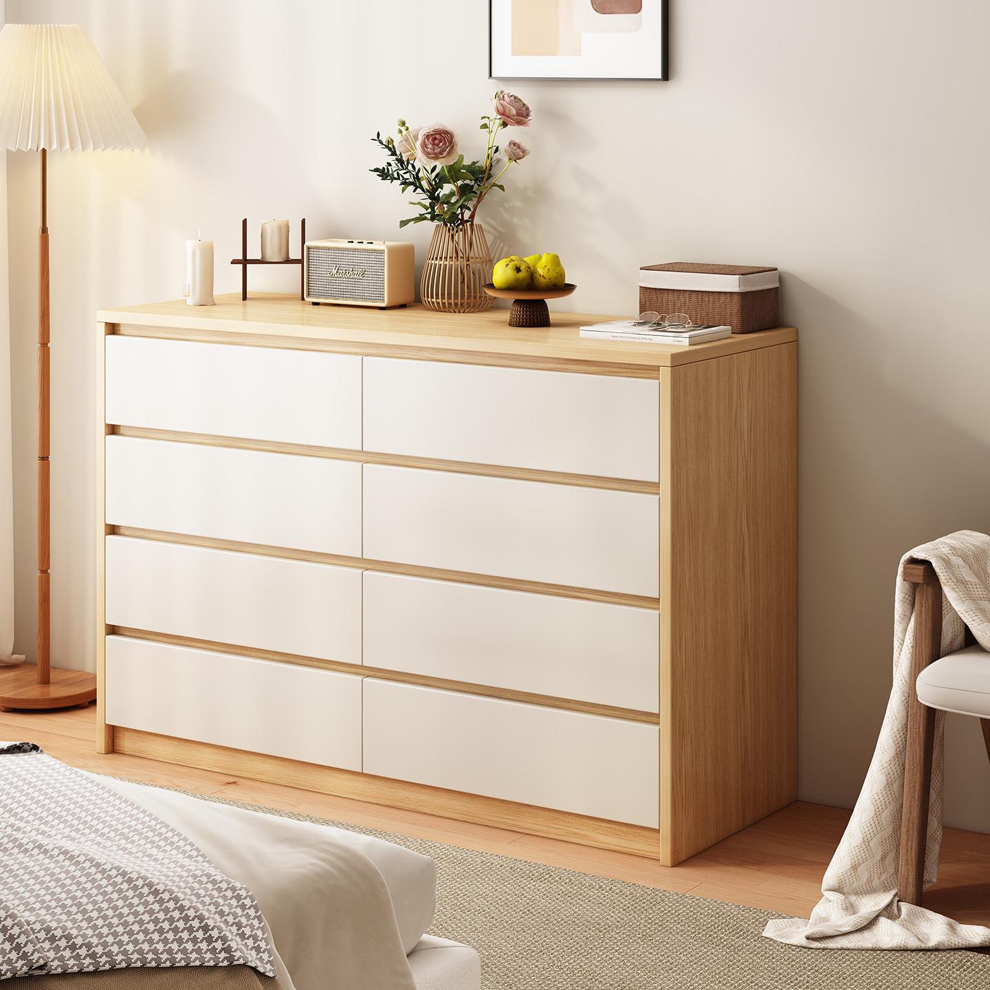 斗柜卧室储物柜床尾置物柜原木风家用抽屉式衣服收纳柜客厅五斗柜