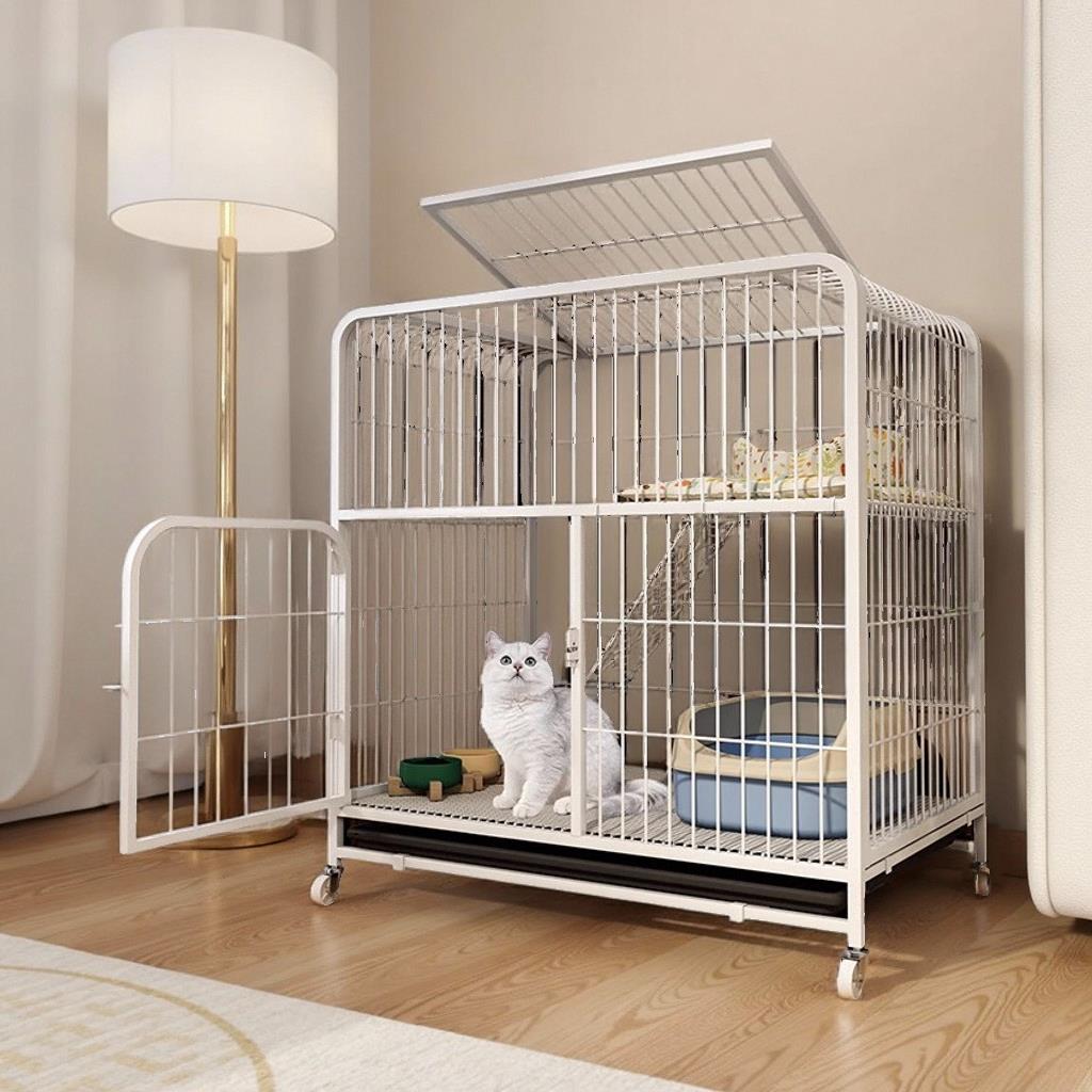 猫笼子家用室内猫狗笼带厕所一体可移动加固折叠猫别墅超大猫柜子