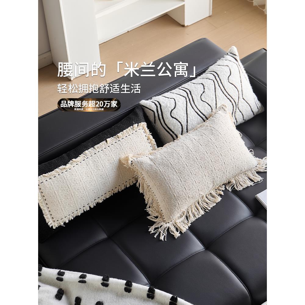 枕头腰枕头轻豪华斯堪的纳维亚枕套床枕头模型房间垫子填充枕头汽