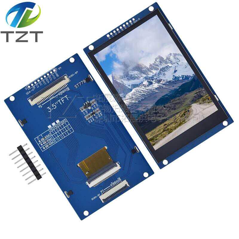 3.5寸TFT液晶显示屏驱动ST7796接口SPI/8/16位并口 带铁框 无触控