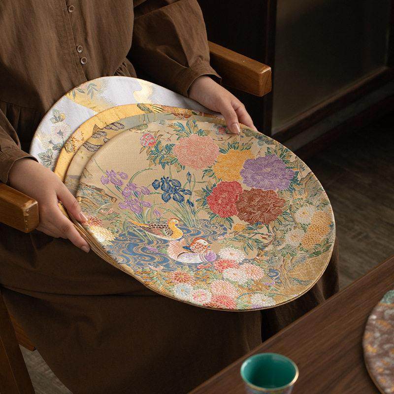 西锦织圆小茶垫织物桌垫双面绝缘桌旗防水干泡垫茶道茶垫,餐饮具,茶道/零配,淘宝优惠券,粉丝福利购,淘宝优惠卷