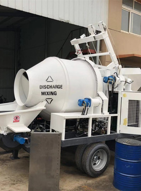 搅拌拖泵 混凝土搅拌机带泵 混凝土搅拌泵送一体机 CONCRETE PUMP