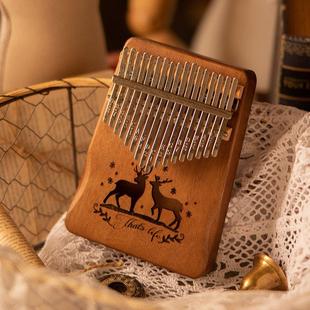 21音拇指琴卡林巴琴17音琴初学者儿童女生kalimba乐器手指钢琴