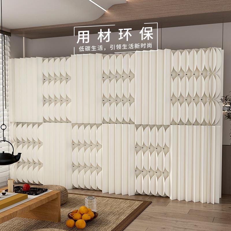 免安装移动隔断门折叠中式屏风隔断玄关分隔挡板隔墙简易自装屏风