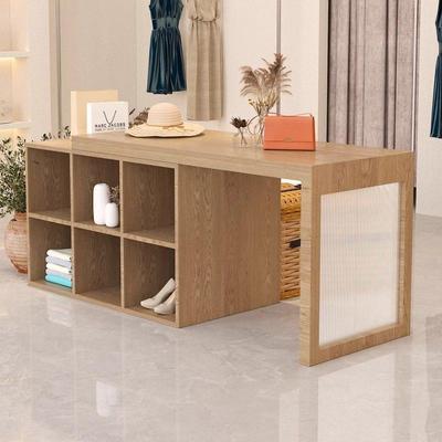 服装店收银柜台前台小型店铺中岛流水台烤漆展示柜陈列架可伸缩吧