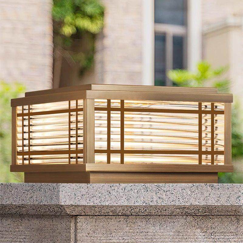 太阳能柱头灯全铜户外防水门柱灯简约别墅花园围墙灯庭院大门口灯,家装灯饰光源,柱头灯,淘宝优惠券,粉丝福利购,淘宝优惠卷