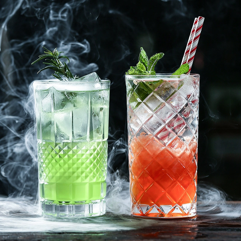 创意金边锤纹玻璃杯子ins风高玻璃杯