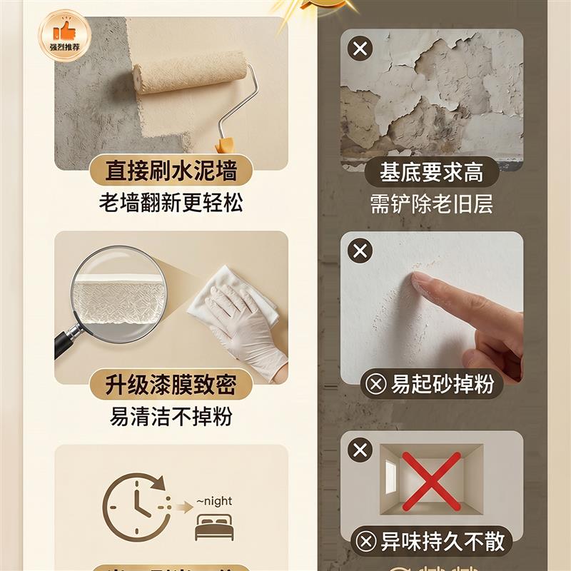 水性墙面漆室内自刷乳胶漆母婴环保墙面漆水泥墙直接刷内墙乳胶漆