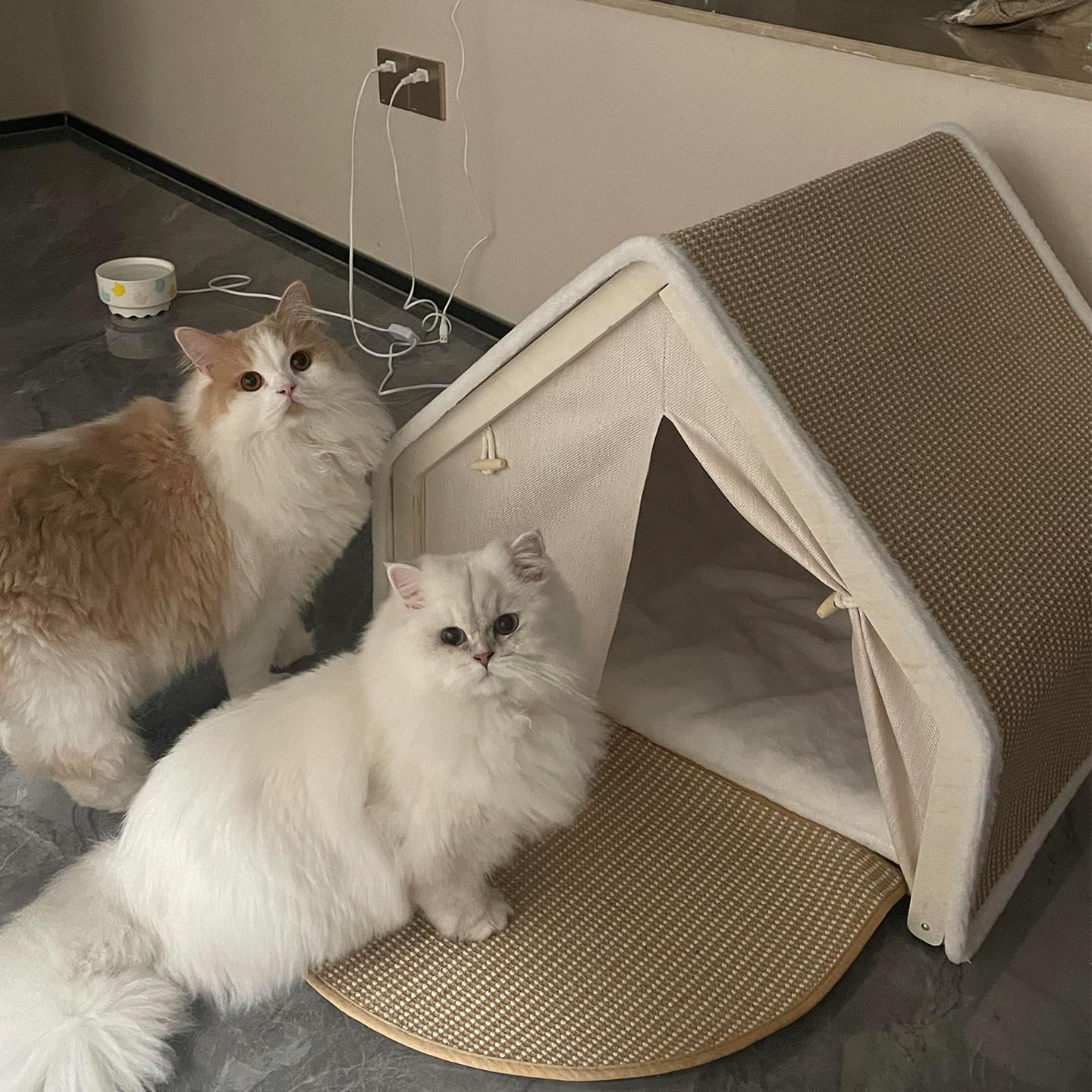 猫窝四季通用封闭式安全感猫别墅剑麻猫抓板耐磨不掉屑猫咪帐篷