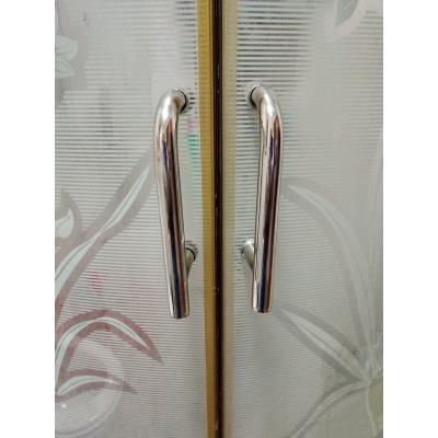 不锈钢拉手配件玻璃mm145沐浴门把手孔距淋浴房扶手门房浴室