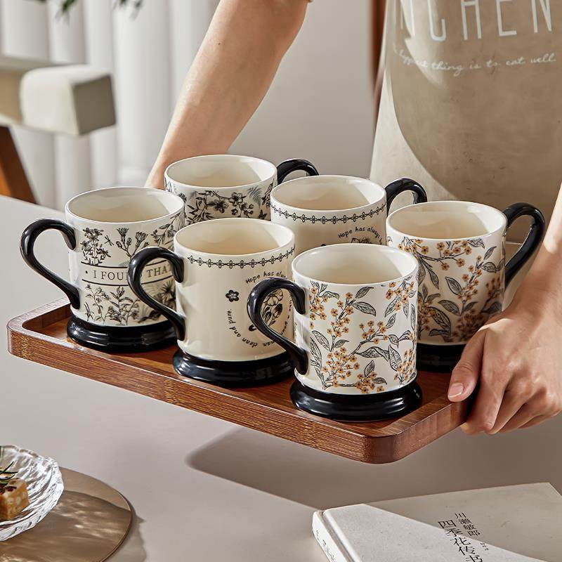 雅港陶瓷水具套装轻奢高级感家用乔迁新居水杯客厅待客茶具咖啡杯,餐饮具,水具套装,淘宝优惠券,粉丝福利购,淘宝优惠卷