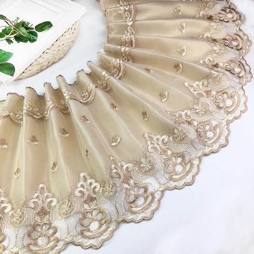 30厘米加宽双层带衬布沙发垫蕾丝花边窗帘桌布底边加长裙边辅料