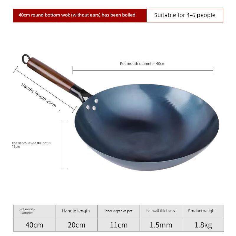 章丘手工铁锅，老式铁锅，家用炒锅，不粘锅，燃气灶，适用于无烟