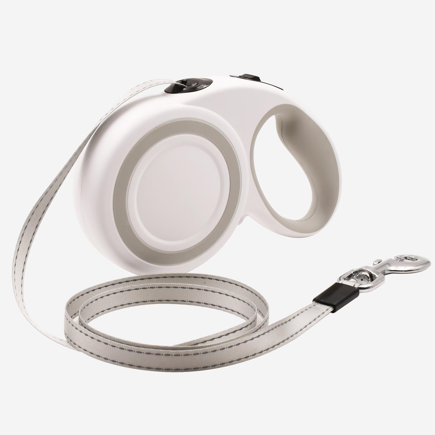 外贸出口超顺滑耐用宠物牵引绳自动伸缩绳反光遛狗绳5米外出绳子