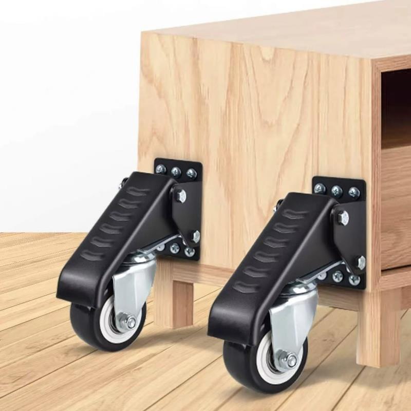 跨境木工焊工可拆卸脚轮桌子可抬升工作台升降移动脚轮四只