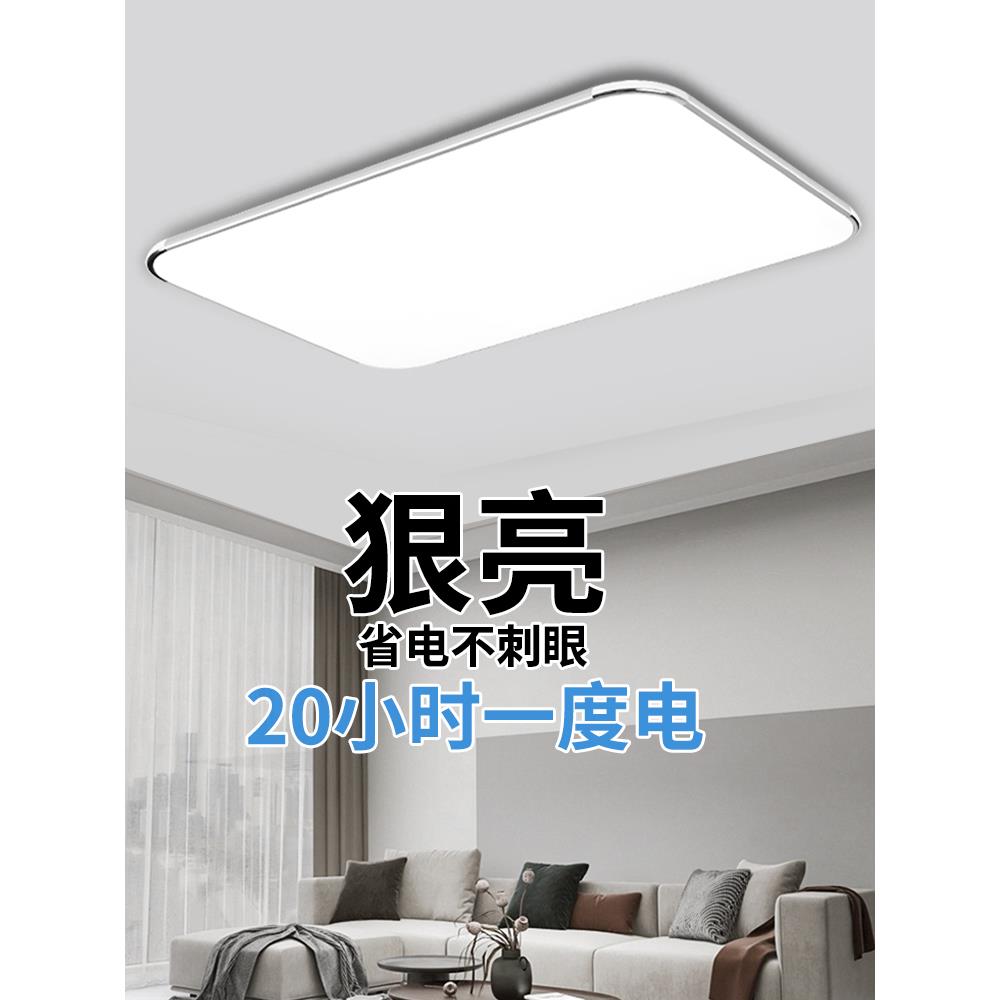德国进口Led吸顶灯超薄矩形大气客厅灯卧室灯现代简约书房灯