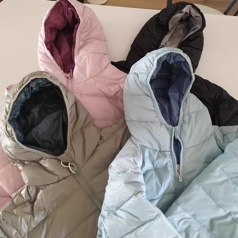 2024秋冬新款儿童羽绒t服轻薄款男女童休闲连帽冬款童装宝宝外套