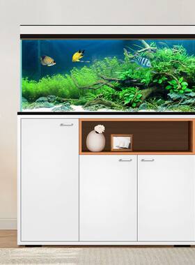 家用办公水族箱超白草缸底柜定制客厅地柜中小型鱼缸承重柜子