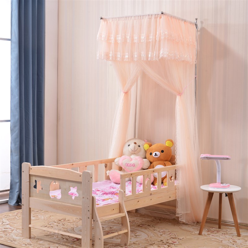 定做婴儿宝宝拼接床l儿童88x168米1米x2伸缩支架小孩子小订做蚊帐