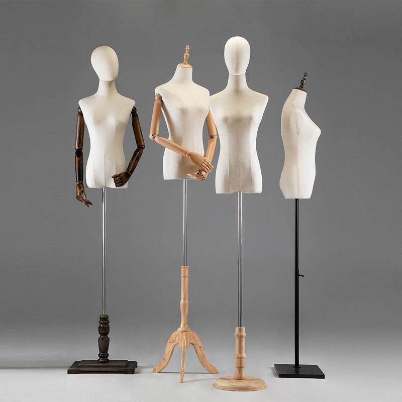 模特道具女服装店半身道具橱窗展示架子全身婚纱人台模特架实木底