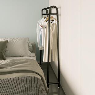 卧室挂衣架不占地小户型极窄衣帽架落地结实床尾边夹缝收纳晾衫架