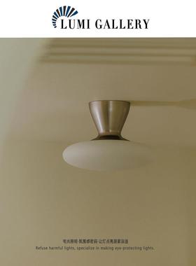 中古设计师北欧Konos飞碟吸顶灯蘑菇阳台走廊简约玻璃氛围高级感