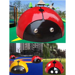 不锈钢七星瓢虫雕塑铁艺昆虫装饰卡通户外园林景观庭院甲壳虫井盖