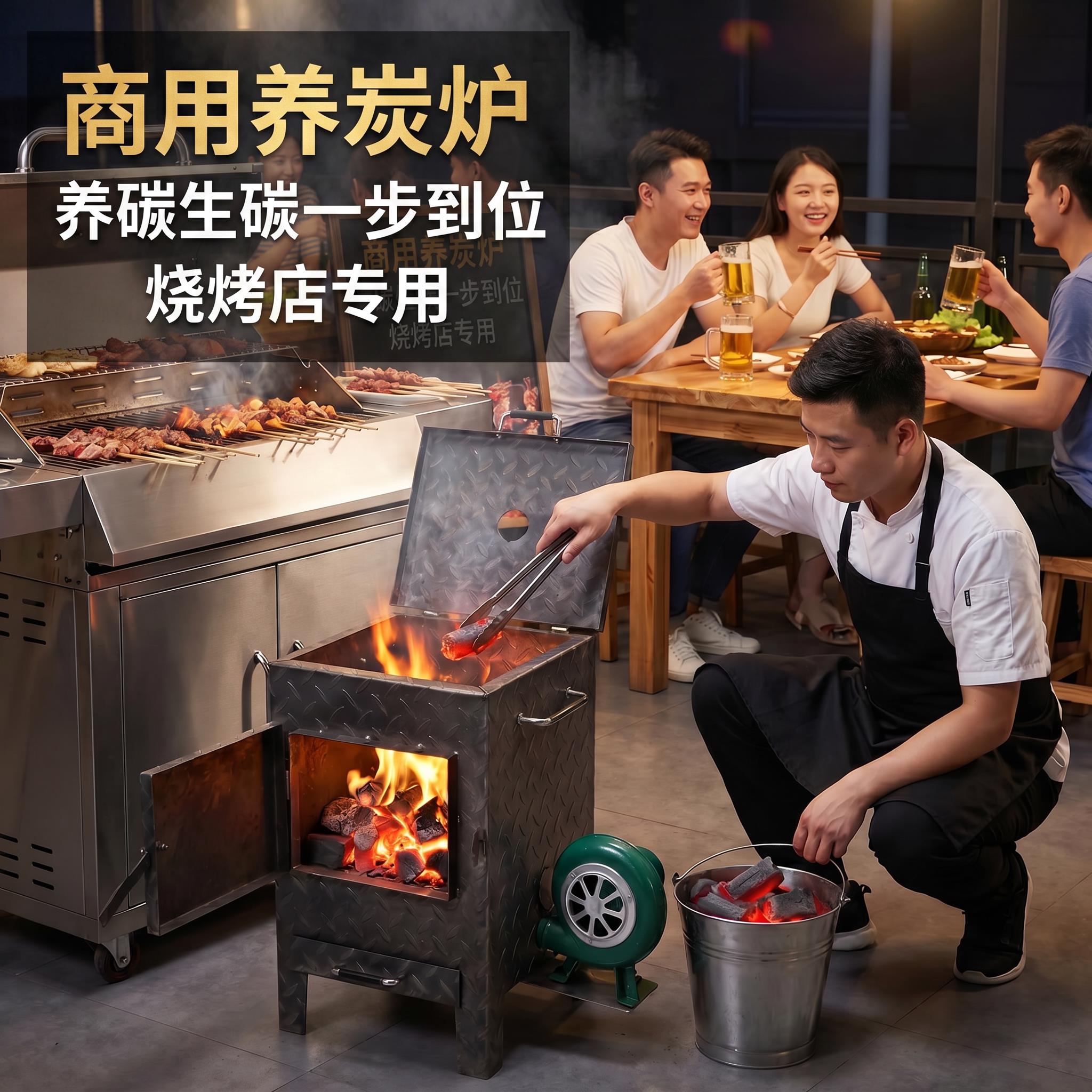 养碳烤炉商用加厚耐烧隔热养炭炉子烧烤烤肉店专用点碳机木炭引火
