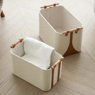 新款轻奢脏衣篓家用衣服收纳筐法式轻奢脏衣篮高颜值宠物用品收纳