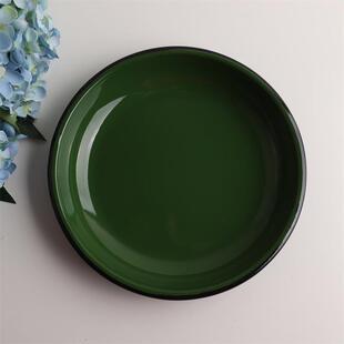 印象搪瓷出口美国陆军绿搪瓷深盘烤盘面食盘烤米盘餐具