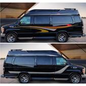 个性 福特房车E350车贴拉花商务车身彩条贴腰线装 饰贴改装 贴花贴纸