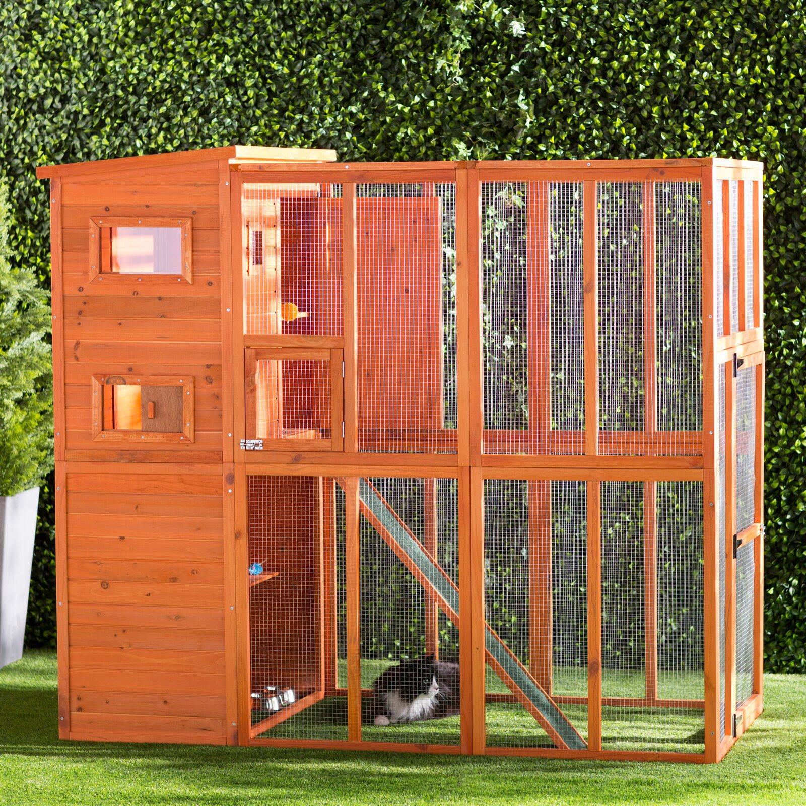 工厂定制户外猫屋猫别墅超大实木猫笼猫窝带跑笼防水防晒,宠物/宠物食品及用品,猫笼子/猫别墅,淘宝优惠券,粉丝福利购,淘宝优惠卷