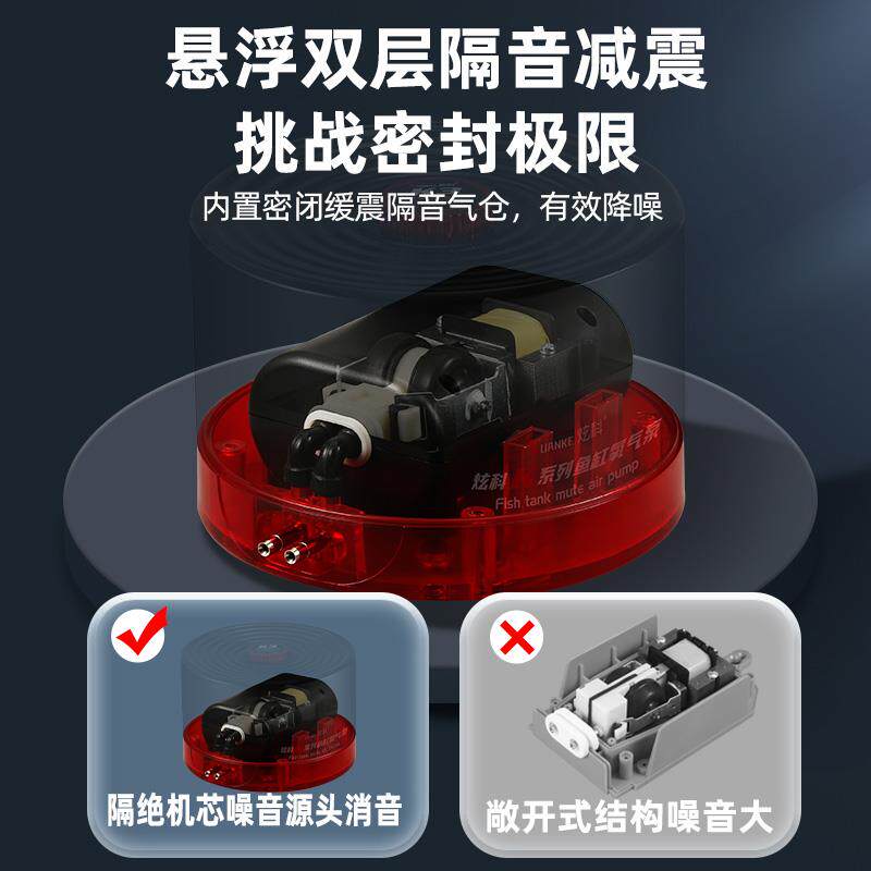鱼缸氧气泵超静音增氧机小型家用充氧机养鱼用打氧机增氧泵大功率