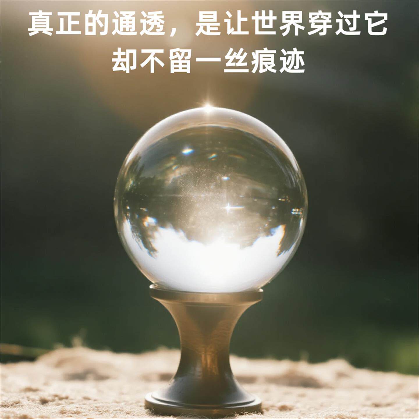 白水晶球5A级天然无色摆件全净体纯净体办公室玄关乔迁桌面装饰品