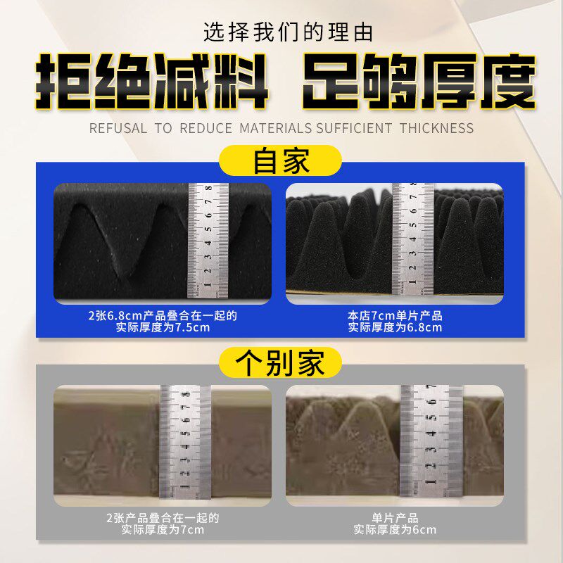 加厚隔音棉吸音棉超强消音静音KTV专用高密鸡蛋棉墙体自粘隔音板