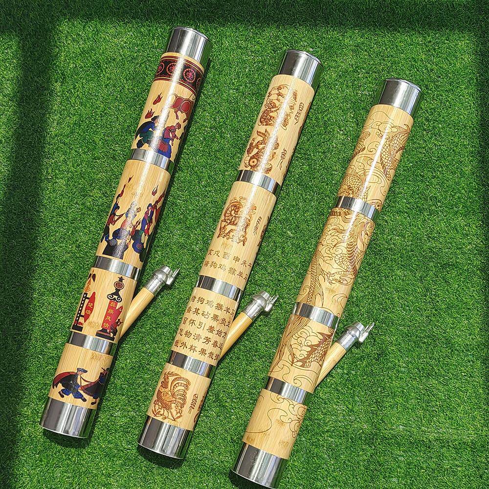 天然竹制直式水烟筒破竹雕花烟斗云南水烟杆烟具抽烟锅