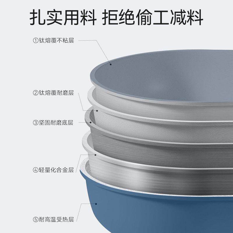 新款陶瓷可拆卸手柄锅家用锅具套装不粘锅全套炒锅汤锅平底锅煎锅