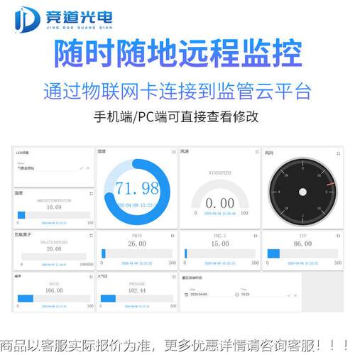 工地在线粉尘声检测环境激监测仪监测系统pm2OKT.5噪/10尘扬检测
