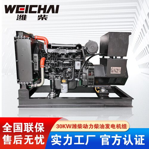 潍柴柴油发电机20KW 全新全铜无刷工地用商店用发电机厂家直供