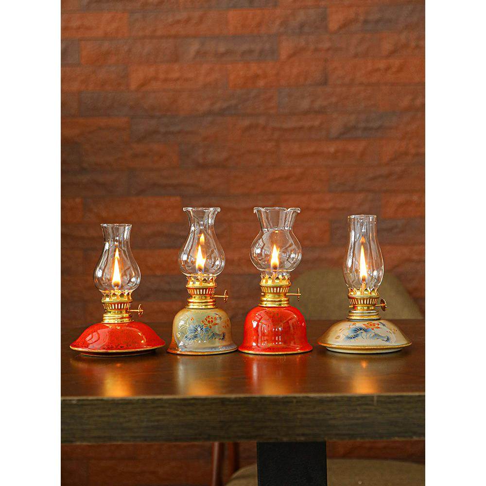 陶瓷酥油灯家用中式煤油灯覆古氛围灯老式茶室客厅灯具小夜灯佛灯,家居饰品,酥油灯,淘宝优惠券,粉丝福利购,淘宝优惠卷