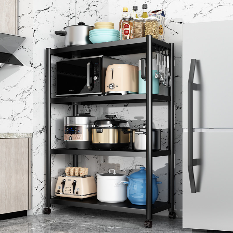 厨房夹缝置物架落地多层多功能移动架子家用微波炉烤箱锅具收纳架,厨房/烹饪用具,厨房置物架/置物柜/角架,淘宝优惠券,粉丝福利购,淘宝优惠卷