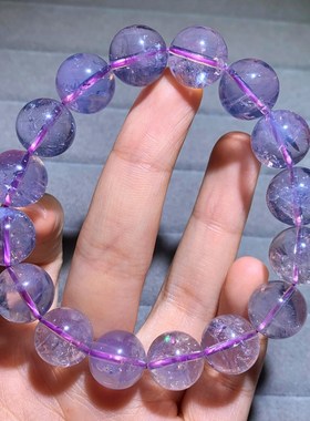 天然碎冰紫玉晶紫水晶手链碎冰感梦幻紫甜美饰品一物一图送礼物女