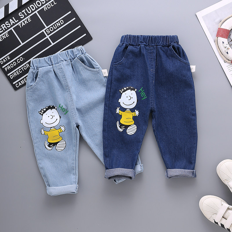 男童牛仔裤春秋2021新款洋气儿童休闲裤子潮婴儿帅气宝宝外穿长裤