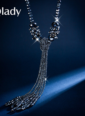 流苏装饰项链毛衣链2021年新款潮长款女秋冬百搭毛衣挂件配饰吊坠