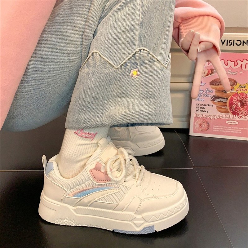 厚底网鞋女2024春夏季新款网面透气百搭时尚小白S鞋爆款运动休闲