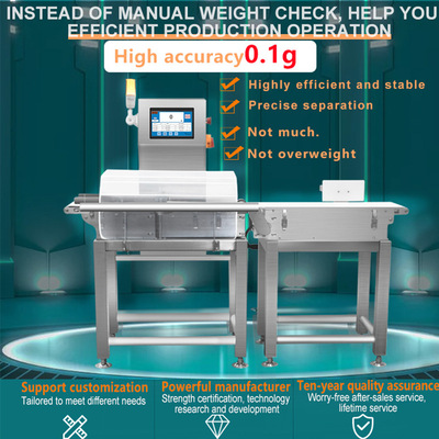 Automatic Conveyor Belt Food Scale Check Weigher With Reject