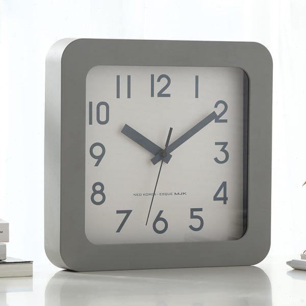 客厅小挂钟座钟方形台式钟表北欧简约创意台钟卧室摆钟超静音时钟,家居饰品,挂钟,淘宝优惠券,粉丝福利购,淘宝优惠卷